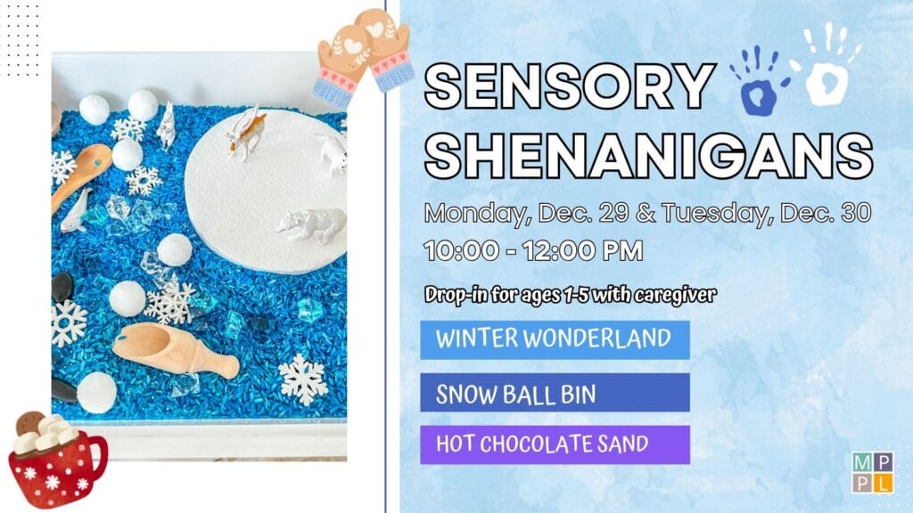Winter theme with blue rice and snowflakes
