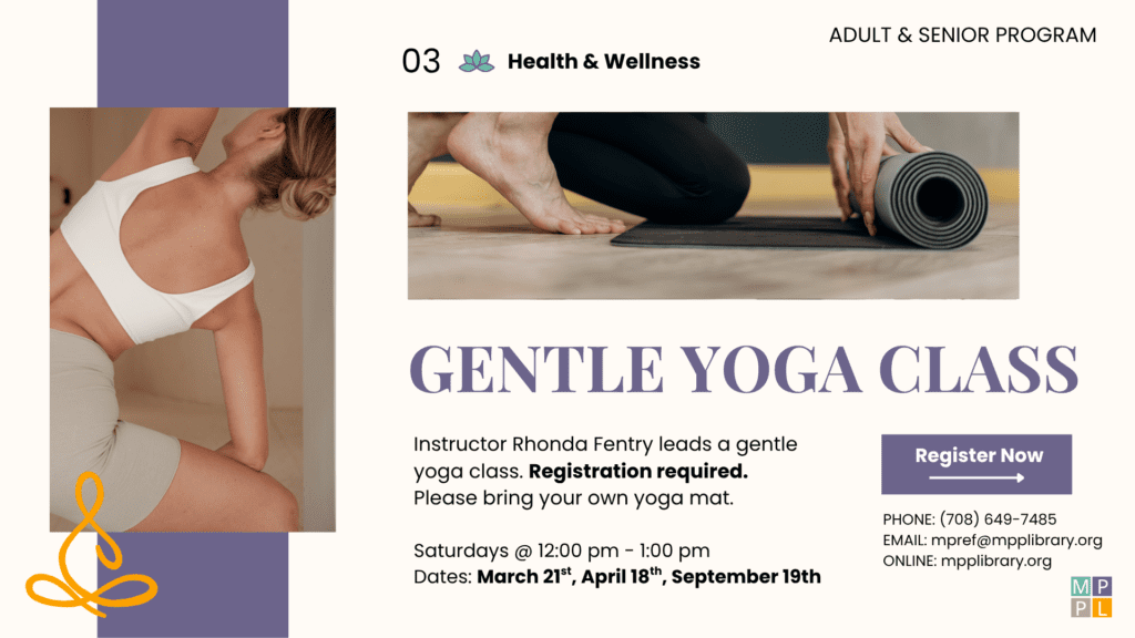 Lady posing and a person rolling a yoga mat