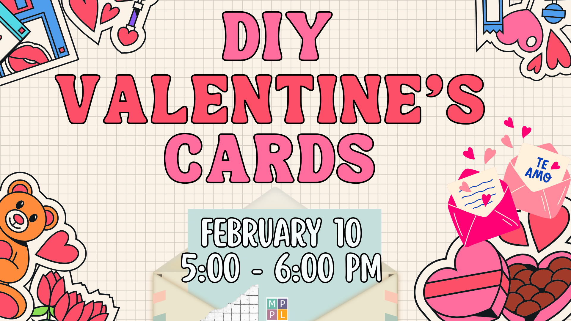 Hearts, Teddy Bear, and Chocolates