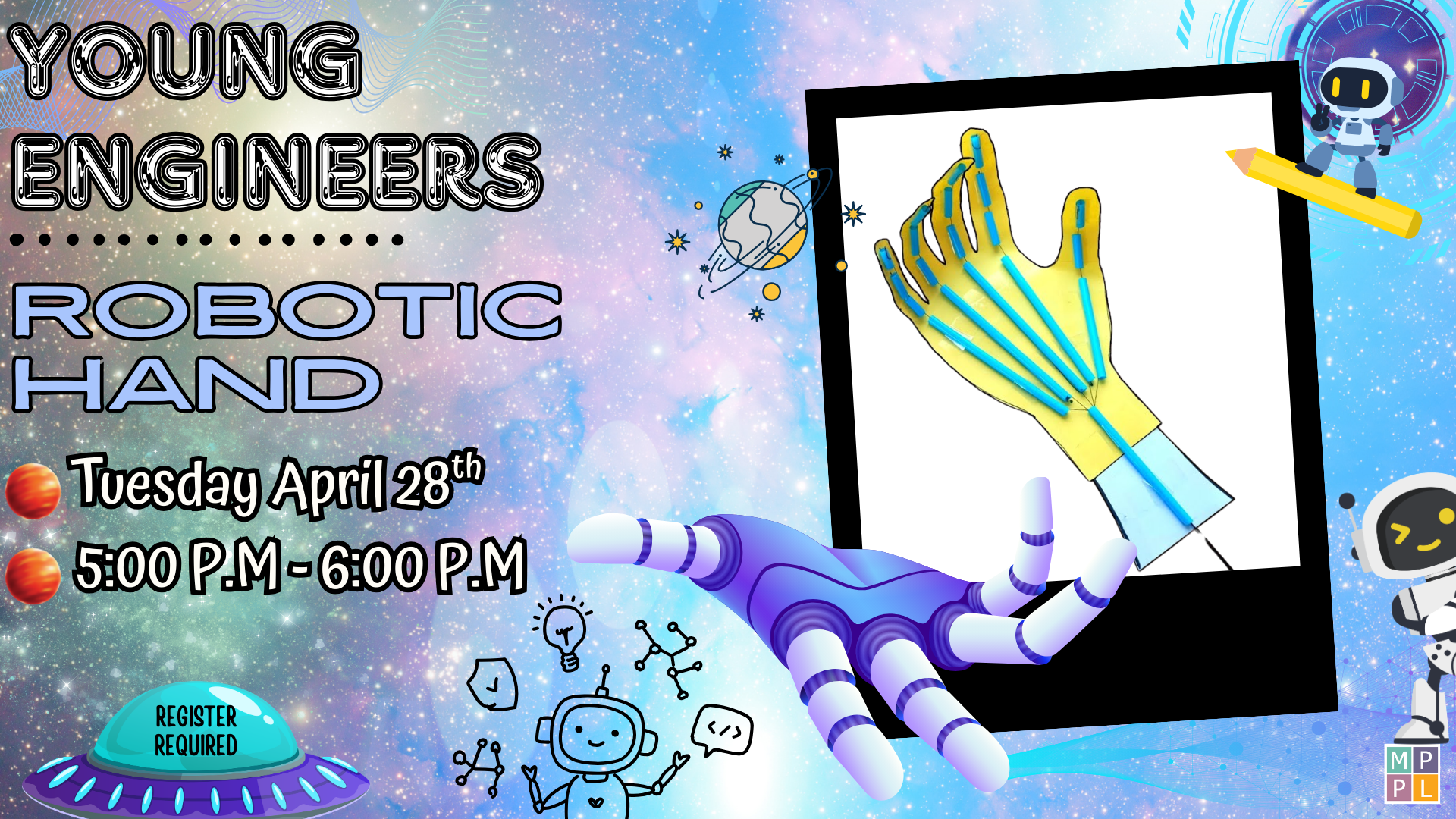 Robot hand made from Common Household items.